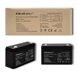 Akumulator AGM Qoltec 6V | 12Ah