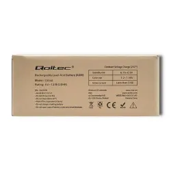 Akumulator AGM Qoltec 6V | 12Ah