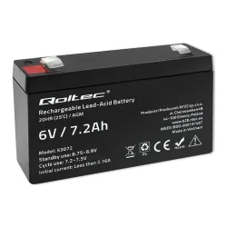 Akumulator AGM Qoltec 6V | 7.2Ah