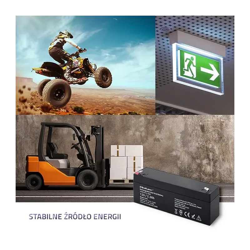 Akumulator AGM Qoltec 12V | 2.3Ah