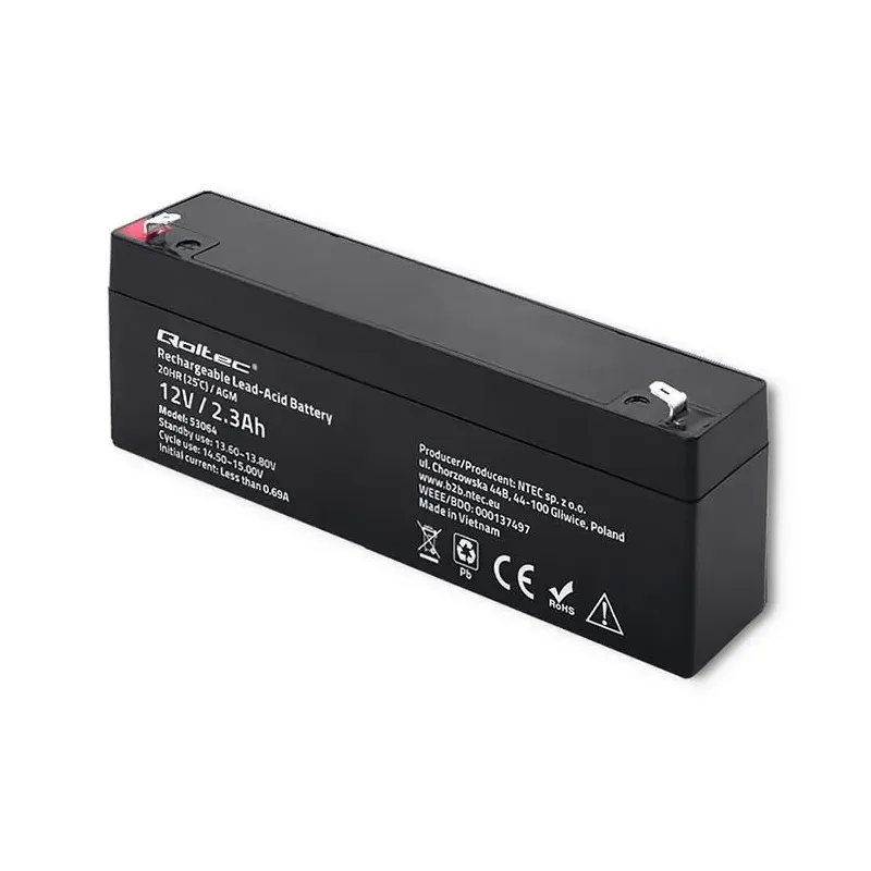 Akumulator AGM Qoltec 12V | 2.3Ah