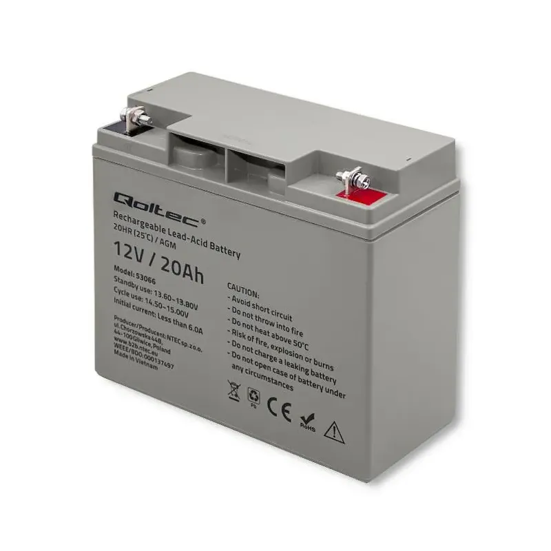Akumulator AGM Qoltec 12V | 20Ah
