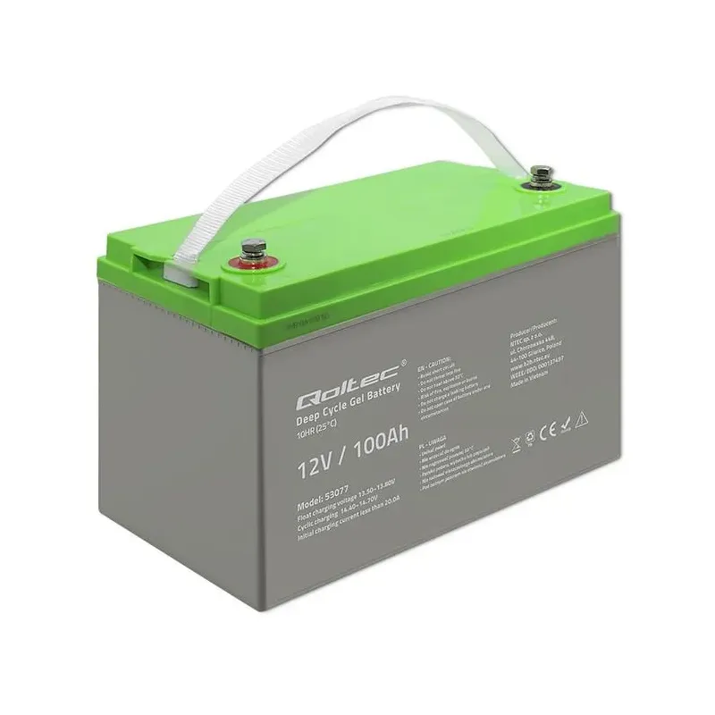 Akumulator żelowy Qoltec Deep Cycle | 12V | 100Ah | 30,5k