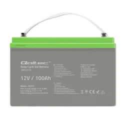 Akumulator żelowy Qoltec Deep Cycle | 12V | 100Ah | 30,5k