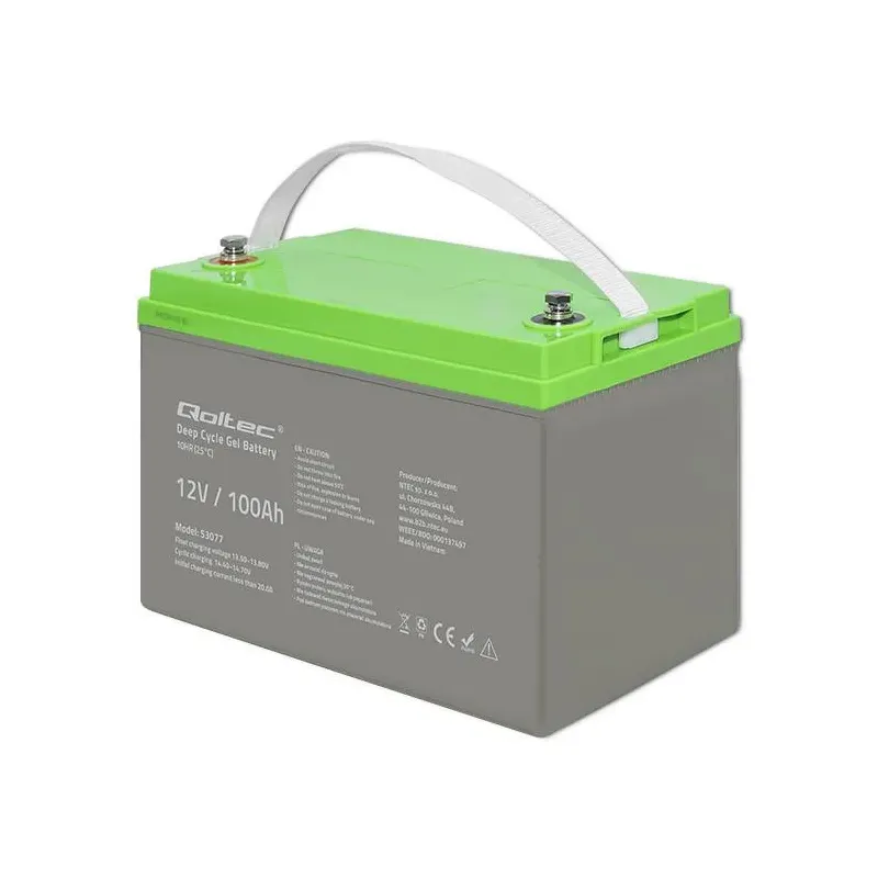 Akumulator żelowy Qoltec Deep Cycle | 12V | 100Ah | 30,5k