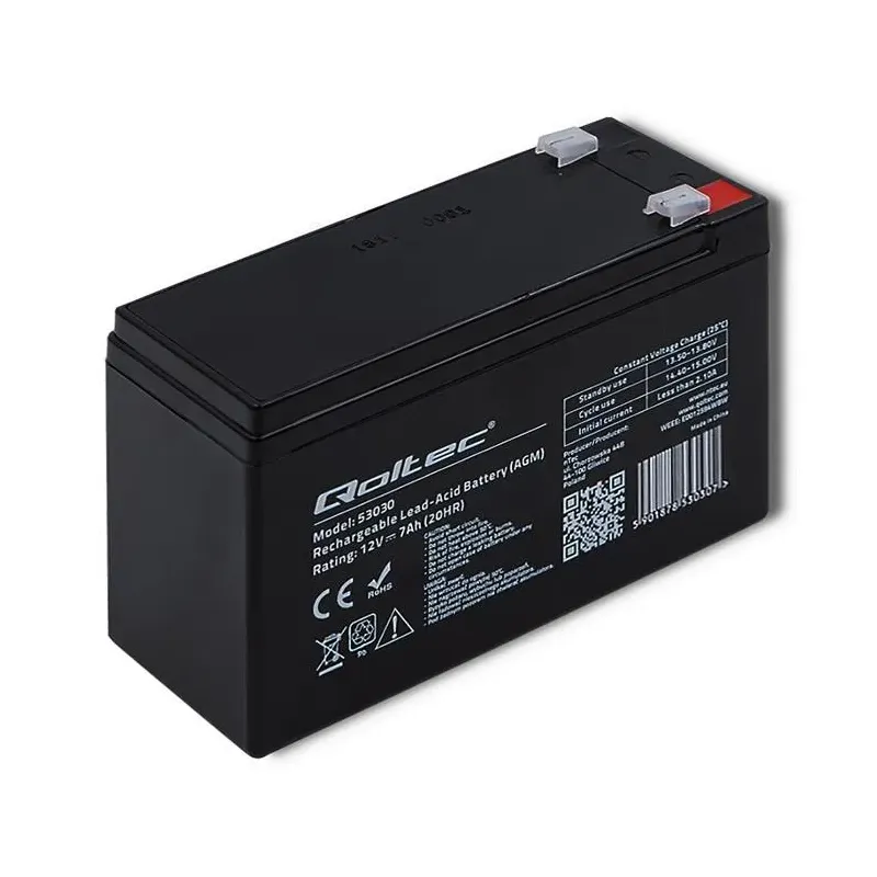 Akumulator AGM Qoltec 12V | 7Ah