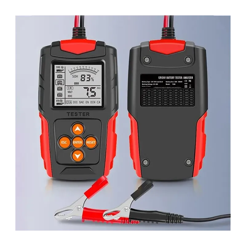 Tester cyfrowy Qoltec akumulatora z wyświetlaczem LCD | 12V | 24V |