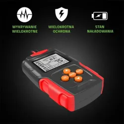 Tester cyfrowy Qoltec akumulatora z wyświetlaczem LCD | 12V | 24V |