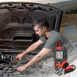 Tester cyfrowy Qoltec akumulatora z wyświetlaczem LCD | 12V | 24V |