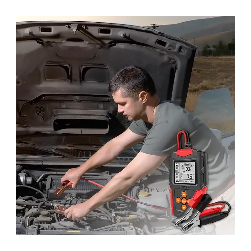 Tester cyfrowy Qoltec akumulatora z wyświetlaczem LCD | 12V | 24V |