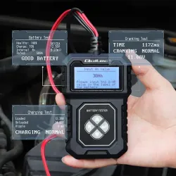 Tester cyfrowy Qoltec akumulatora z LCD | 12V | AGM | GEL | STD | 30-220Ah