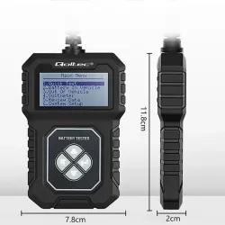 Tester cyfrowy Qoltec akumulatora z LCD | 12V | AGM | GEL | STD | 30-220Ah