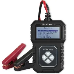 Tester cyfrowy Qoltec akumulatora z LCD | 12V | AGM | GEL | STD | 30-220Ah