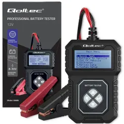 Tester cyfrowy Qoltec akumulatora z LCD | 12V | AGM | GEL | STD | 30-220Ah