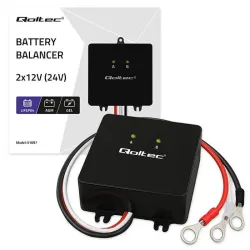 Balanser napięcia Qoltec 24V do akumulatorów 2x12V | 5A | LiFePO4 AGM GEL