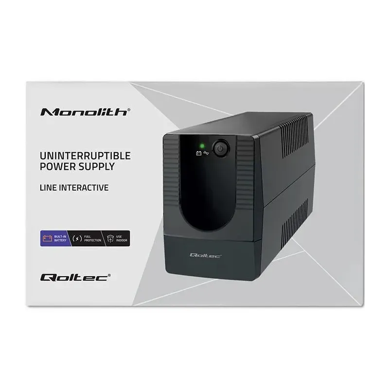 Zasilacz awaryjny UPS Qoltec Monolith | 850VA | 480W