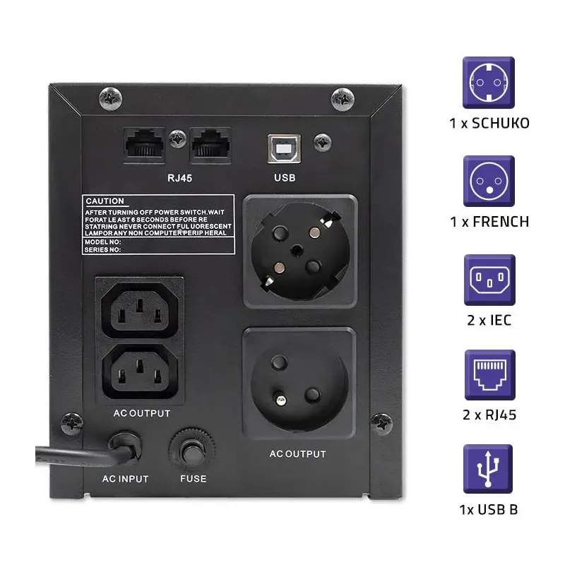 Zasilacz awaryjny UPS Qoltec Monolith | 2000VA | 1200W