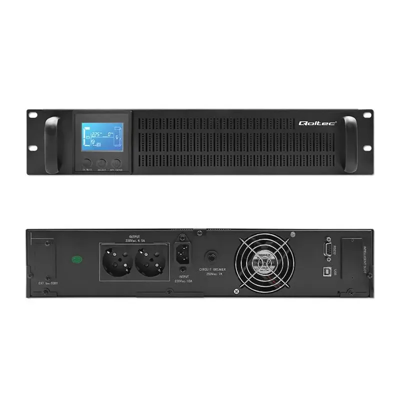 Zasilacz awaryjny UPS Qoltec RACK | 1kVA | 800W | LCD