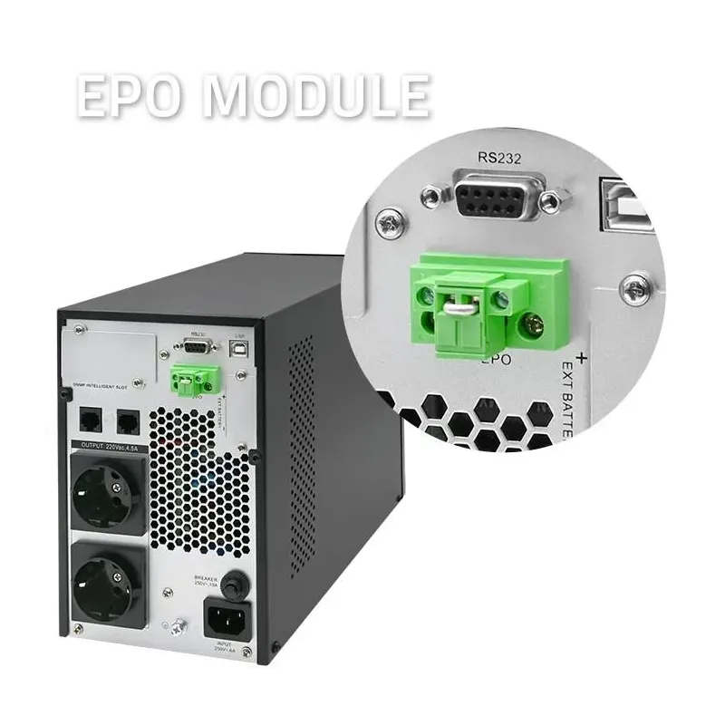 Zasilacz awaryjny UPS Qoltec 1kVA | 1000W | Power Factor 1.0 | LCD | EPO |