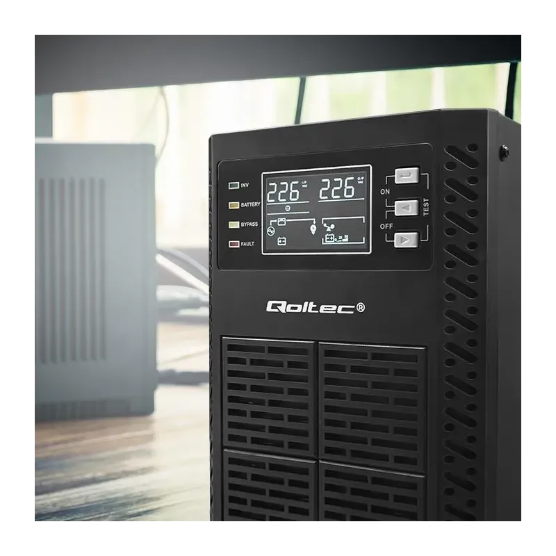 Zasilacz awaryjny UPS Qoltec 2kVA | 2000W | Power Factor 1.0 | LCD | EPO |