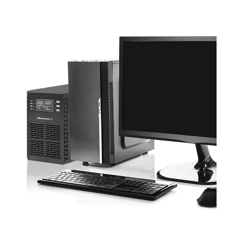 Zasilacz awaryjny UPS Qoltec 2kVA | 2000W | Power Factor 1.0 | LCD | EPO |