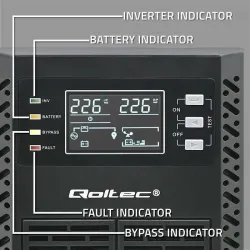 Zasilacz awaryjny UPS Qoltec 2kVA | 2000W | Power Factor 1.0 | LCD | EPO |