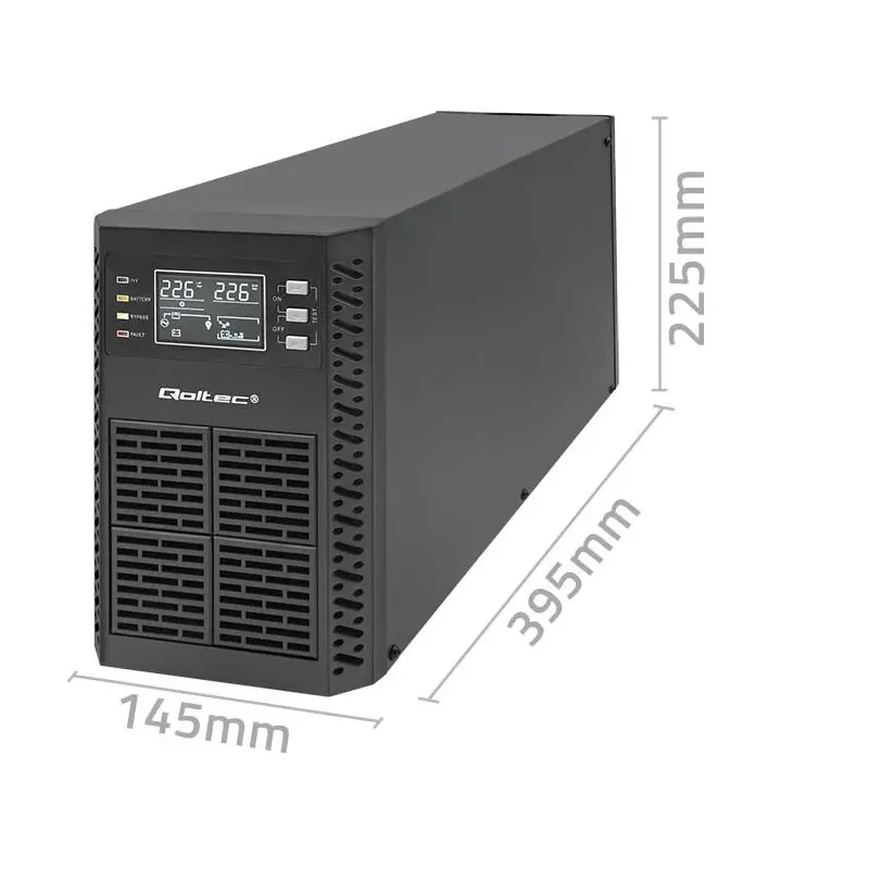 Zasilacz awaryjny UPS Qoltec 2kVA | 2000W | Power Factor 1.0 | LCD | EPO |