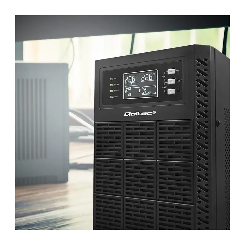 Zasilacz awaryjny UPS Qoltec 3kVA | 3000W | Power Factor 1.0 | LCD | EPO |