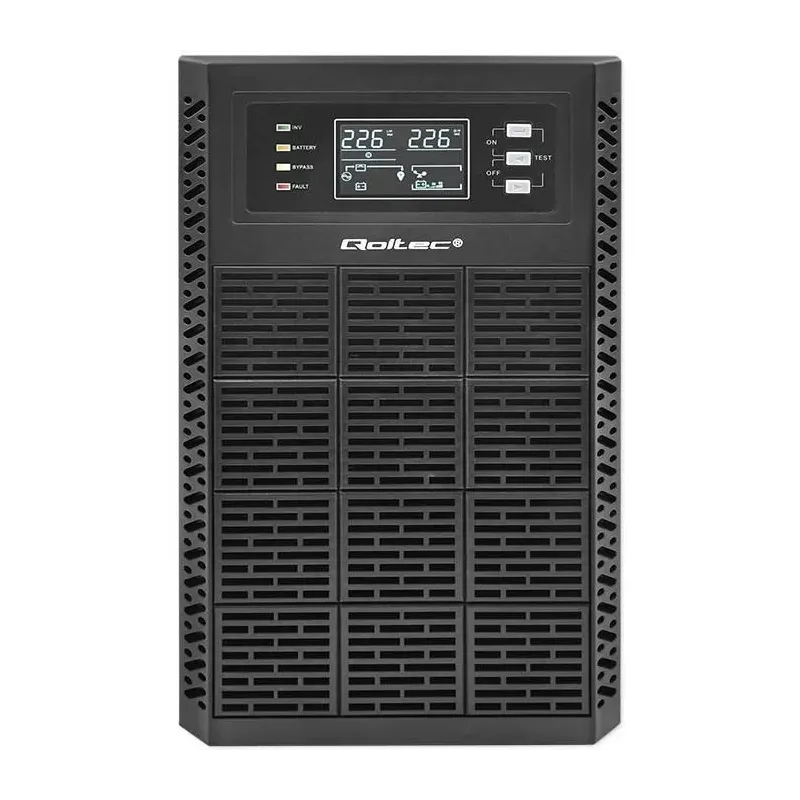 Zasilacz awaryjny UPS Qoltec 3kVA | 3000W | Power Factor 1.0 | LCD | EPO |