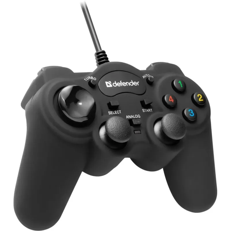 Gamepad przewodowy Defender GAME RACER, tryb turbo, efekt wibracji,