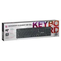Klawiatura przewodowa Defender ELEMENT HB-520 USB czarna