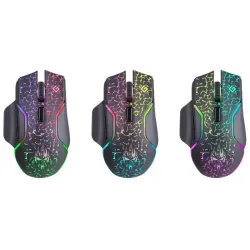 Mysz bezprzewodowa Defender ONESHOT GM-067 optyczna 3200dpi czarna RGB