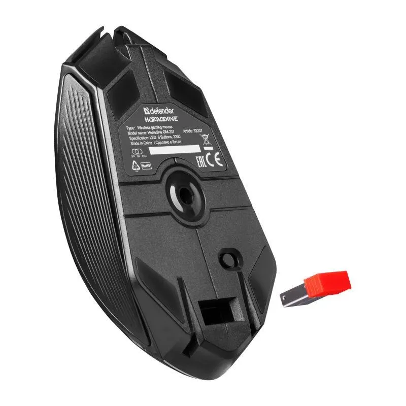 Mysz bezprzewodowa Defender HORRODINE GM-237 optyczna 3200dpi czarna RGB