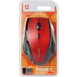 Mysz bezprzewodowa Defender ACCURA MM-365 optyczna 1600dpi 6P czerwona