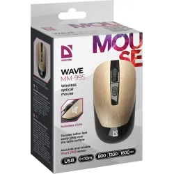 Mysz bezprzewodowa Defender WAVE MM-995 optyczna bezklikowa silent 1600dpi