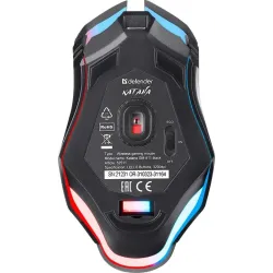 Mysz bezprzewodowa Defender KATANA GM-511 optyczna 3200dpi czarna RGB
