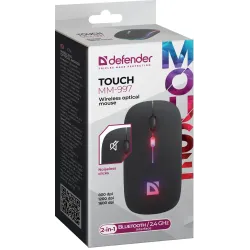 Mysz bezprzewodowa Defender TOUCH MM-997 optyczna 1600dpi 2.4 GHz +