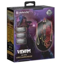 Mysz przewodowa Defender VENOM GM-640L 3200dpi Gaming 8P + GRA