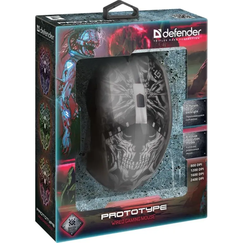 Mysz przewodowa Defender PROTOTYPE GM-670L 3200dpi Gaming 6P