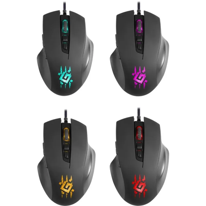 Mysz przewodowa Defender WOLVERINE GM-700L 12800dpi 7P Gaming RGB