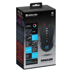 Mysz przewodowa Defender DRAGLEN GM-907 7200dpi 6P + podkładka + GRA Gaming