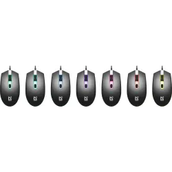 Mysz przewodowa Defender DOT MB-986 1600dpi 4P podświetlana LED backlight