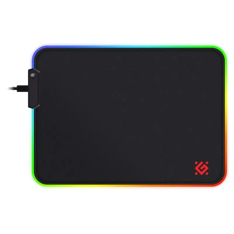 Podkładka Defender Gaming BLACK L LIGHT 350x300x4mm podświetlenie LED RGB