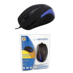 Mysz przewodowa Esperanza SIRIUS EM102B optyczna czarno-niebieska