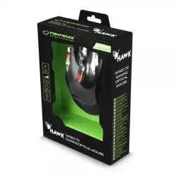 Mysz przewodowa Esperanza MX401 Hawk optyczna Gaming USB czarno-czerwona