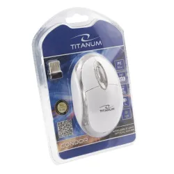 Mysz bezprzewodowa Titanum 3D Condor optyczna 2.4 GHz biała