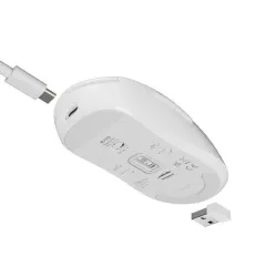 Mysz bezprzewodowa Fury Tanto T4 Wireless dla graczy 12000 DPI biała