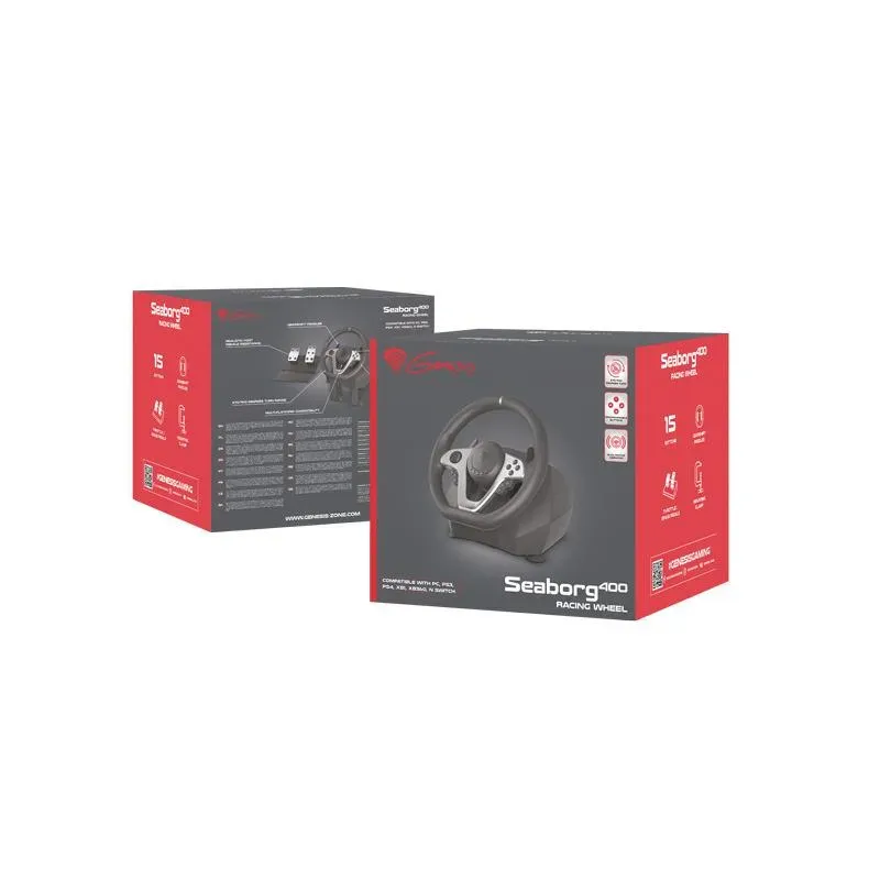 Kierownica Genesis Seaborg 400 PC/PS3/PS4/XONE/X360/NSWIT... | PartsPC.pl