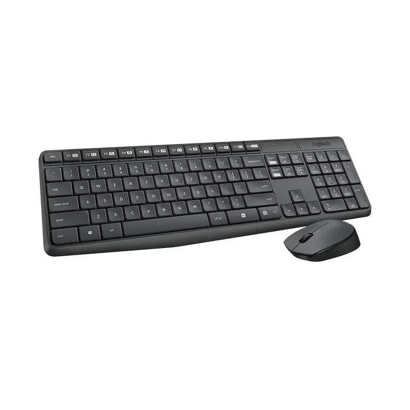 Zestaw bezprzewodowy klawiatura + mysz Logitech MK235 szary