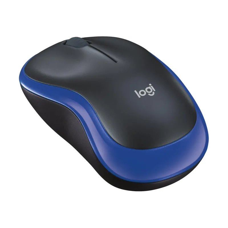 Mysz bezprzewodowa Logitech M185 optyczna czarno-niebieska